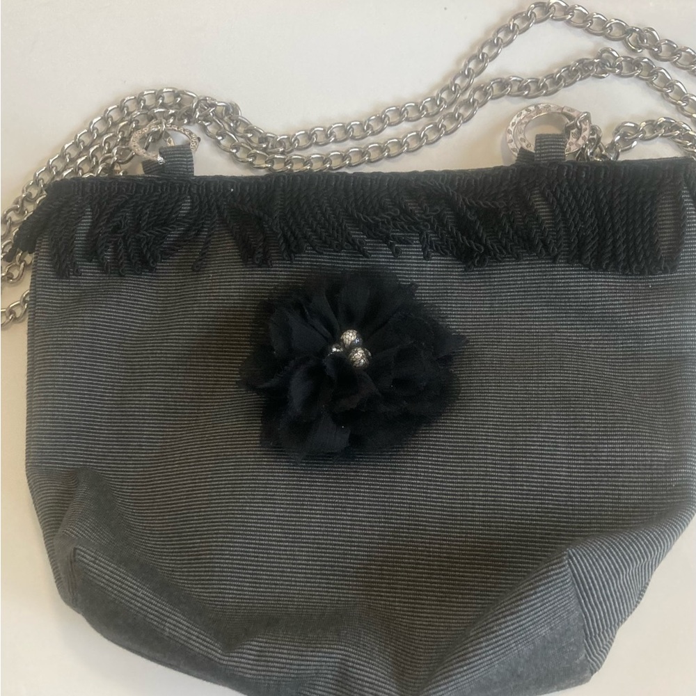 REDUCED AGAIN Black purse/fringe chain, - Picture 8 of 12